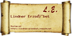 Lindner Erzsébet névjegykártya